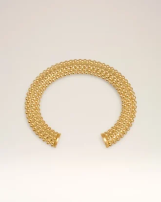 Armband i guld och mässing med pärlor