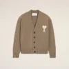 Beige Ami de Coeur Cardigan i ull Beige Ami de Coeur Cardigan i ull