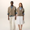 Beige Ami de Coeur Cardigan i ull Beige Ami de Coeur Cardigan i ull
