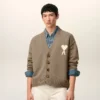 Beige Ami de Coeur Cardigan i ull Beige Ami de Coeur Cardigan i ull