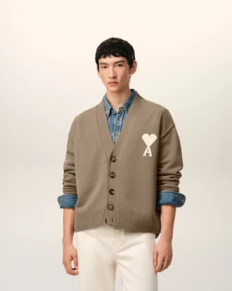 Beige Ami de Coeur Cardigan i ull