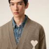 Beige Ami de Coeur Cardigan i ull Beige Ami de Coeur Cardigan i ull