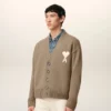 Beige Ami de Coeur Cardigan i ull Beige Ami de Coeur Cardigan i ull