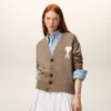 Beige Ami de Coeur Cardigan i ull Beige Ami de Coeur Cardigan i ull