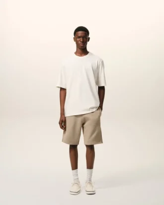 Beige Ami de Coeur-shorts i bomull