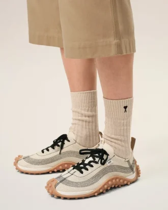 Beige Ami de Coeur-strumpor i bomull