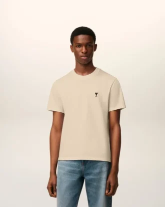 Beige Ami de Coeur T-Shirt i bomull
