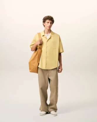 Beige arbetsbyxor i bomull