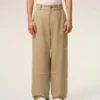 Beige arbetsbyxor i bomull Beige arbetsbyxor i bomull