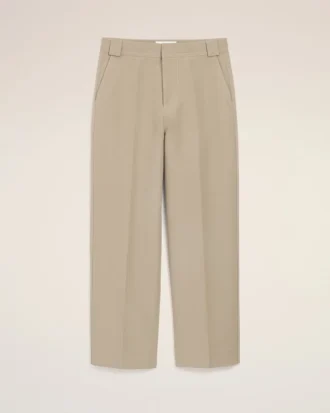 Beige baggybyxor i bomull