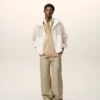 Beige baggybyxor i bomull