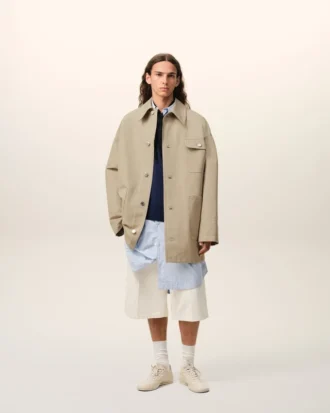 Beige bomullsjacka