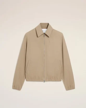 Beige bomullsjacka med dragkedja från Ami De CœUr