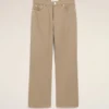 Beige bomullsjeans i stor passform