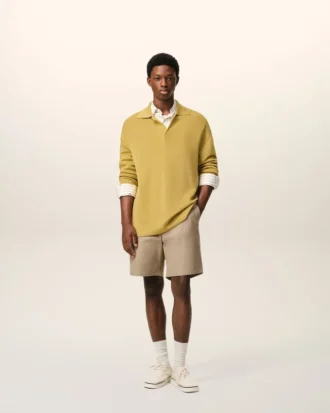 Beige bomullsshorts med resår i midjan från Ami de Coeur
