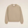 Beige bomullssweatshirt med Ami de Coeur-prägling