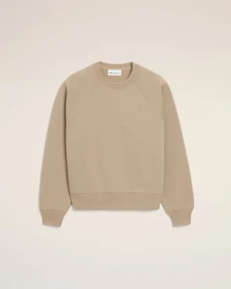 Beige bomullssweatshirt med Ami de Coeur-prägling