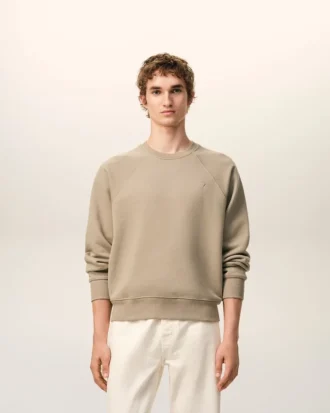 Beige bomullssweatshirt med Ami de Coeur-prägling