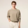 Beige bomullssweatshirt med Ami de Coeur-prägling