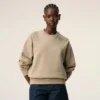 Beige bomullssweatshirt med Ami de Coeur-prägling