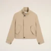 Beige Harrington-jacka i ny ull Beige Harrington-jacka i ny ull