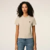 Beige kort Ami de Coeur T-Shirt i bomull Beige kort Ami de Coeur T-Shirt i bomull