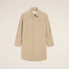 Beige ny ull Ami de Coeur vid skjortklänning Beige ny ull Ami de Coeur vid skjortklänning