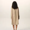Beige ny ull Ami de Coeur vid skjortklänning Beige ny ull Ami de Coeur vid skjortklänning