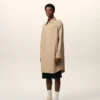 Beige ny ull Ami de Coeur vid skjortklänning Beige ny ull Ami de Coeur vid skjortklänning