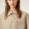 Beige nylonjacka med Ami de Coeur-knappar