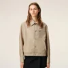 Beige nylonjacka med Ami de Coeur-knappar