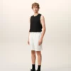 Beige shorts i linneblandning med resår i midjan från Ami de Coeur Beige shorts i linneblandning med resår i midjan från Ami de Coeur