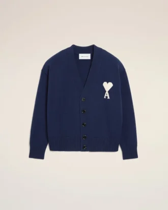 Blå Ami de Coeur Cardigan i ull