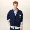 Blå Ami de Coeur Cardigan i ull Blå Ami de Coeur Cardigan i ull