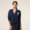 Blå Ami de Coeur Cardigan i ull Blå Ami de Coeur Cardigan i ull