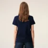 Blå bomull Red Ami de Coeur Polo-tröja Blå bomull Red Ami de Coeur Polo-tröja