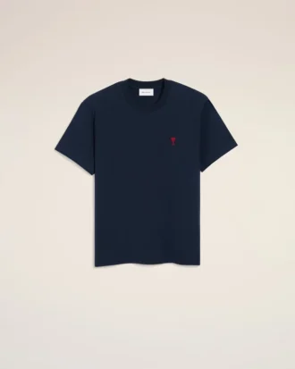 Blå bomull Red Ami de Coeur T-shirt