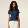 Blå bomulls-T-shirt med kort ärm från Ami de Coeur Blå bomulls-T-shirt med kort ärm från Ami de Coeur