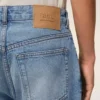 Blå bomullsbermudashorts i stor storlek Blå bomullsbermudashorts i stor storlek