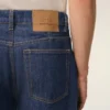 Blå bomullsbermudashorts med lös passform Blå bomullsbermudashorts med lös passform