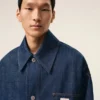 Blå bomullsjacka Ami Paris Heritage Label Worker Blå bomullsjacka Ami Paris Heritage Label Worker
