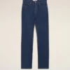 Blå bomullsjeans i klassisk passform Blå bomullsjeans i klassisk passform