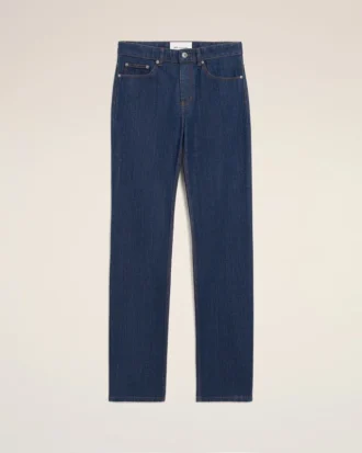 Blå bomullsjeans i klassisk passform