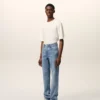 Blå bomullsjeans i klassisk passform Blå bomullsjeans i klassisk passform