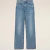 Blå bomullsjeans i stor passform Blå bomullsjeans i stor passform