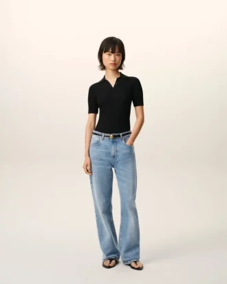 Blå bomullsjeans i stor passform Blå bomullsjeans i stor passform