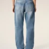 Blå bomullsjeans i stor passform Blå bomullsjeans i stor passform