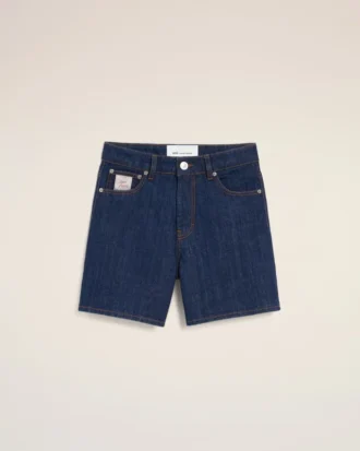 Blå bomullsshorts med Ami Paris Heritage-etikett