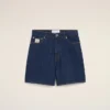 Blå bomullsshorts med Ami Paris Heritage-etikett