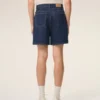 Blå bomullsshorts med Ami Paris Heritage-etikett